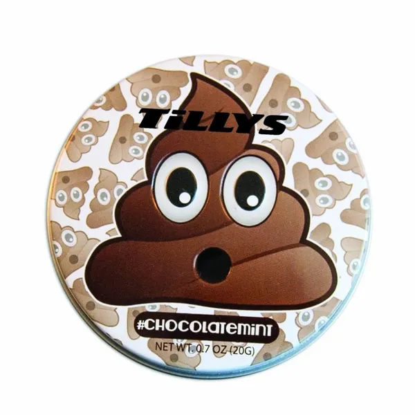 Poop Emojy Tin with Chocolate Mints - Webcam Covers Now