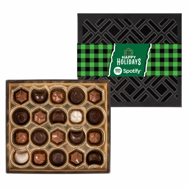 Gourmet Chocolate Truffles Gift Box w/ Full Color Band - 20 pc - Webcam Covers Now