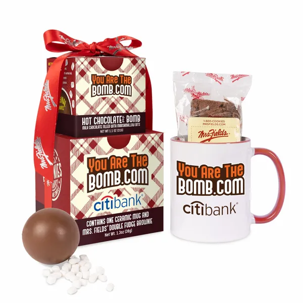 Mrs. Fields Mug, Brownie, Hot Chocolate Bomb Gift Set - Webcam Covers Now