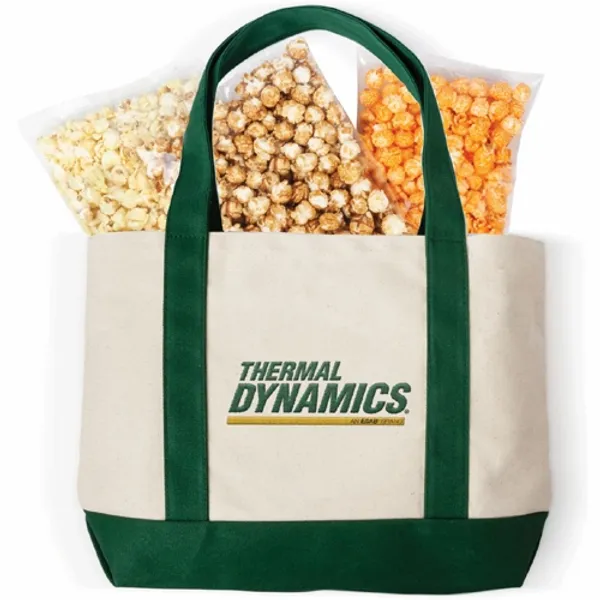 Snack On The Beach Embroidered Canvas Boat Tote Gift Set - Webcam Covers Now