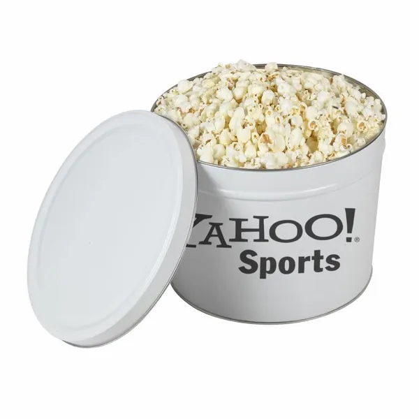 Two Gallon Popcorn Tin - Butter Popcorn - Webcam Covers Now