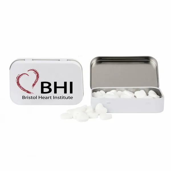 Rectangular Tin with Heart Shaped Mints - Webcam Covers Now