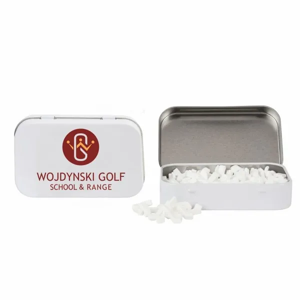 Rectangular Tin with Golf Club Shaped Mints - Webcam Covers Now