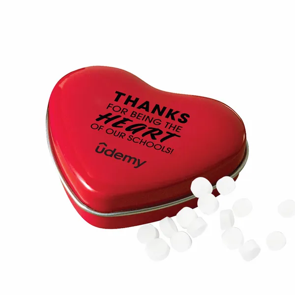Sweet Heart Mint Tin With Micromints - Webcam Covers Now
