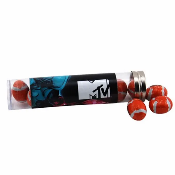 Tube with Chocolate Footballs - TRB660 - Webcam Covers Now