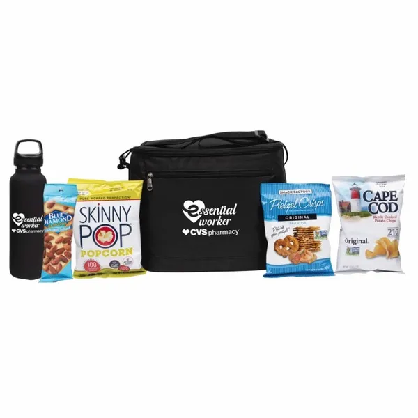 Deluxe Appreciation Cooler Water Bottle Set With Snacks - Webcam Covers Now