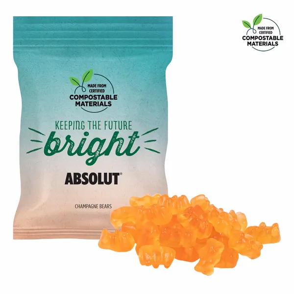 2oz ECO-Digibag, Compostable & Full Color, Champagne Bears - Webcam Covers Now