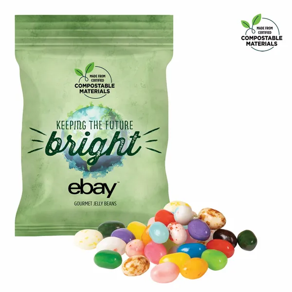 2oz. ECO-Digibag, Compostable & Full Color, Gourmet Jelly Beans - Webcam Covers Now