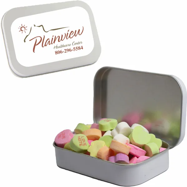 Large Mint Tin with Conversation Hearts - Webcam Covers Now