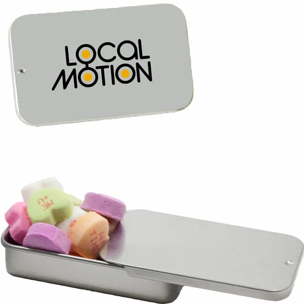 Slider Tin with Conversation Hearts - Webcam Covers Now