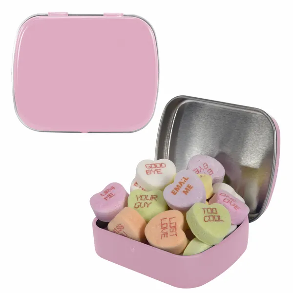 Small Mint Tin with Conversation Hearts - Webcam Covers Now
