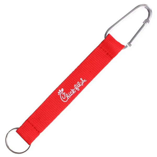 Screen Imprinted Polyester Carabiner Keychain Lanyard