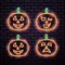 Orange Pumpkin Neon Sign - Webcam Covers Now