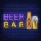 Beer & Bar with Bottle & Glass Neon - Webcam Covers Now