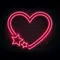 Red Love Heart Star Neon Sign - Webcam Covers Now