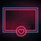 Love Heart Neon Glowing Frame Neon Sign - Webcam Covers Now