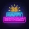 25th Happy Birthday Neon Sign - Webcam Covers Now