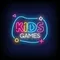 Kids Games Neon Sign - Webcam Covers Now