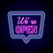 We're Open Neon Sign - Webcam Covers Now