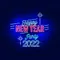 New Year Party Neon Sign - Webcam Covers Now