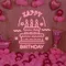 Big Happy Birthday Text with Cake Neon Sign - Webcam Covers Now