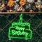 Happy Birthday Text in Big Cake Neon Sign - Webcam Covers Now