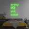 Enjoy Life Eat Cake Neon Sign - Webcam Covers Now
