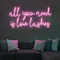 All You Need is Love Lashes Neon Sign - Webcam Covers Now