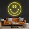 Yellow Neon Smile Sign - Webcam Covers Now