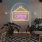 Retro Open Neon Sign - Webcam Covers Now