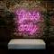 Chic Pink Girls Only Neon Sign - Webcam Covers Now