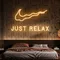 Nike Just Relax Neon Sign - Webcam Covers Now