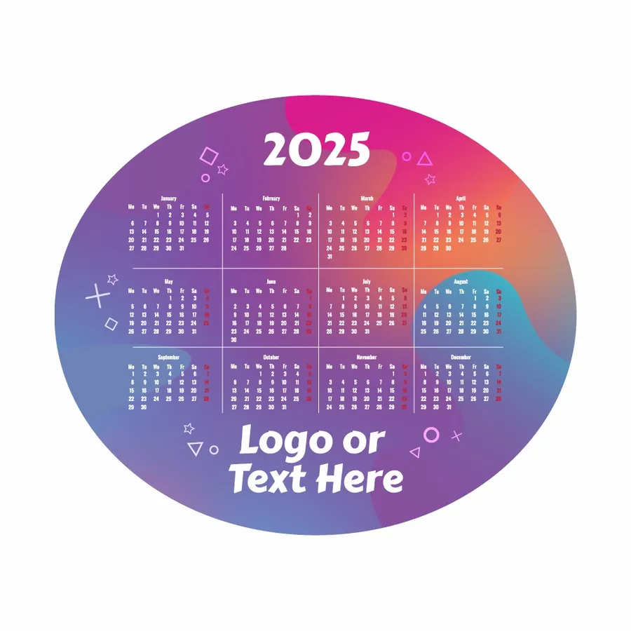 Colorful Gradient Calendar Mouse Pad - Webcam Covers Now