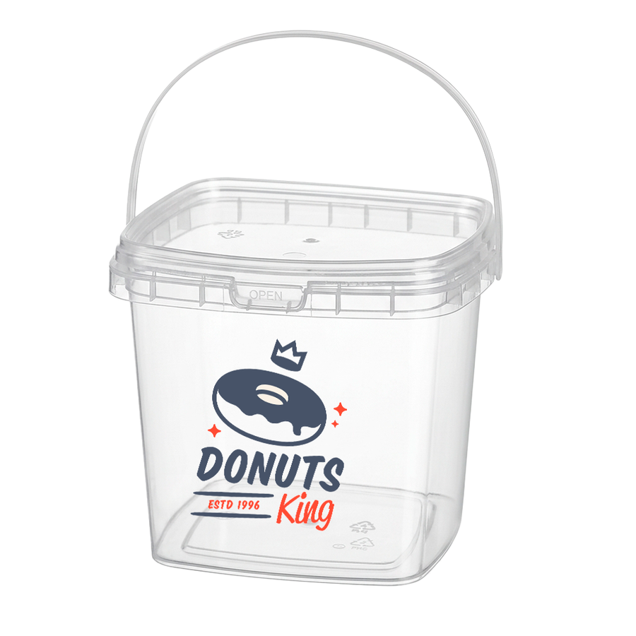 Square Transparent Drink Buckets - Webcam Covers Now