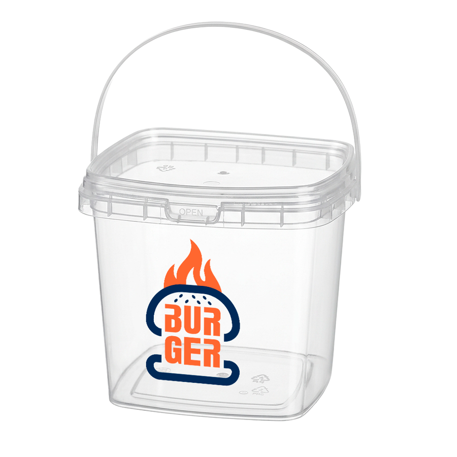 Square Transparent Drink Buckets - Webcam Covers Now
