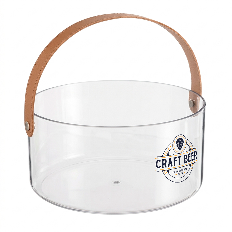 Leather-Strap Clear Drink Buckets - Webcam Covers Now
