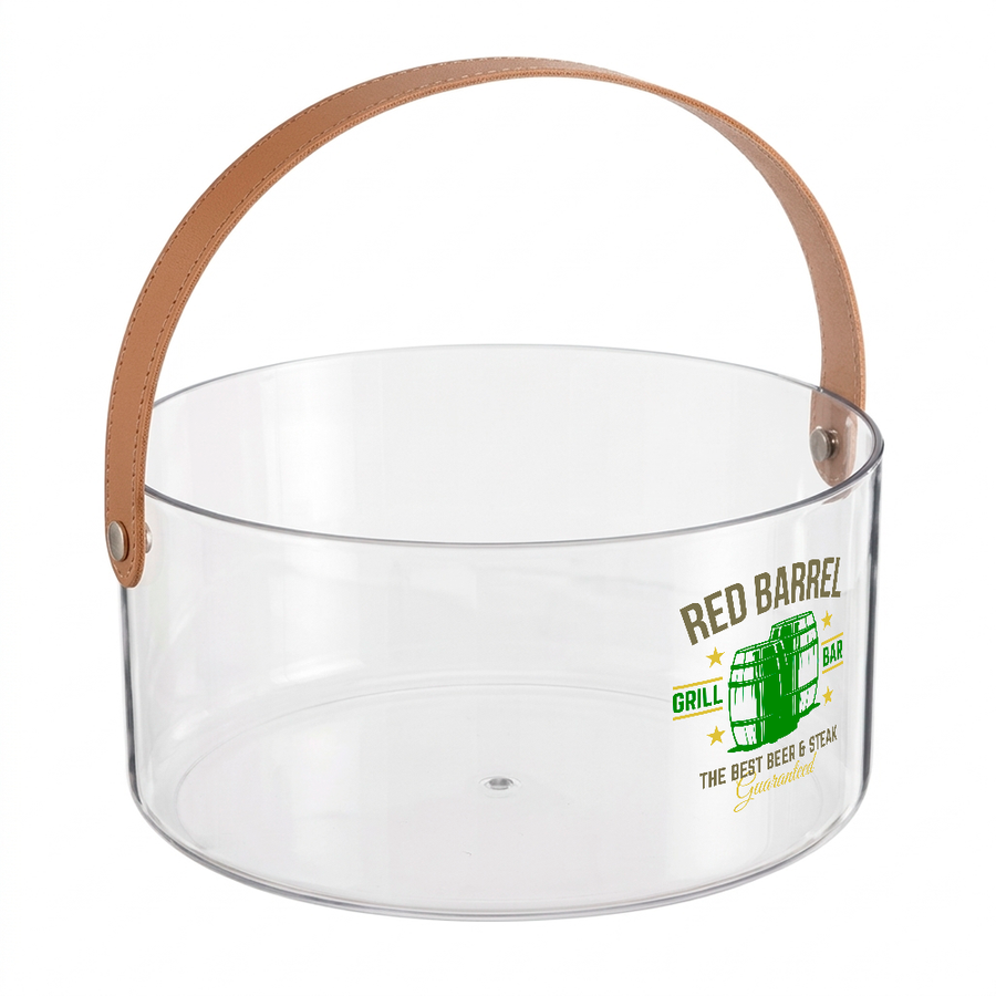 Leather-Strap Clear Drink Buckets - Webcam Covers Now