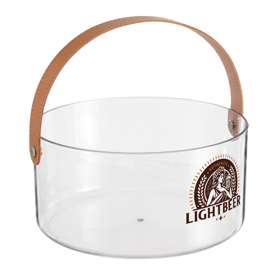 Leather-Strap Clear Drink Buckets - Webcam Covers Now