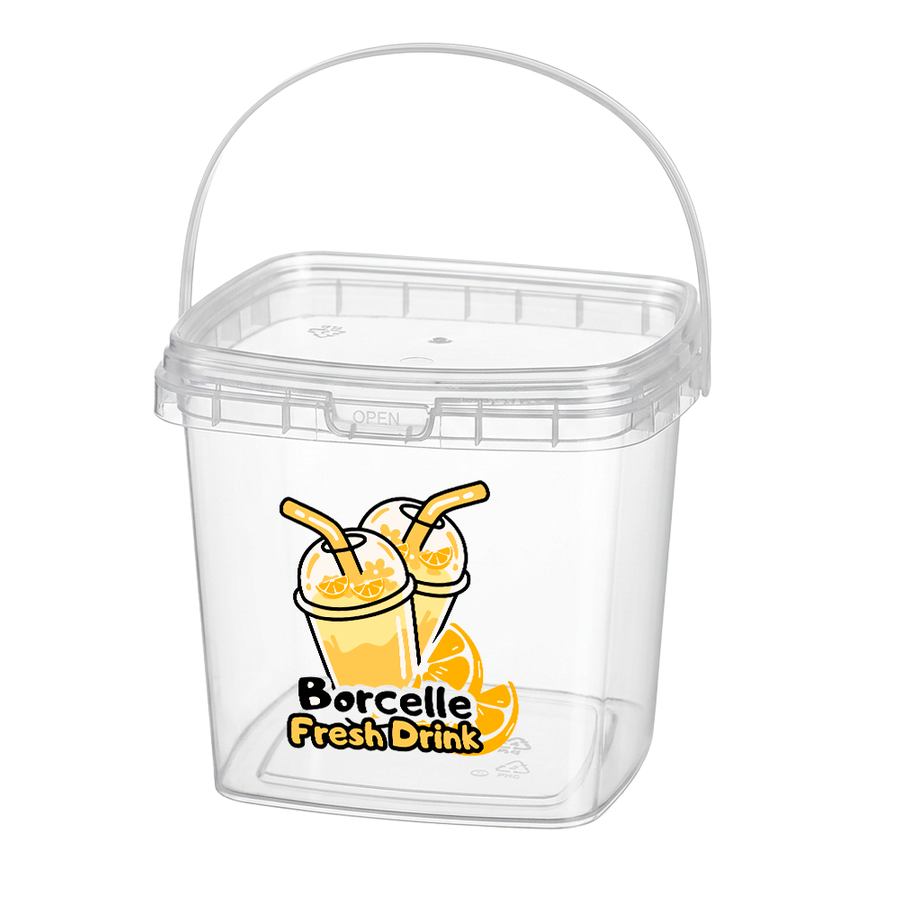 Square Transparent Drink Buckets - Webcam Covers Now