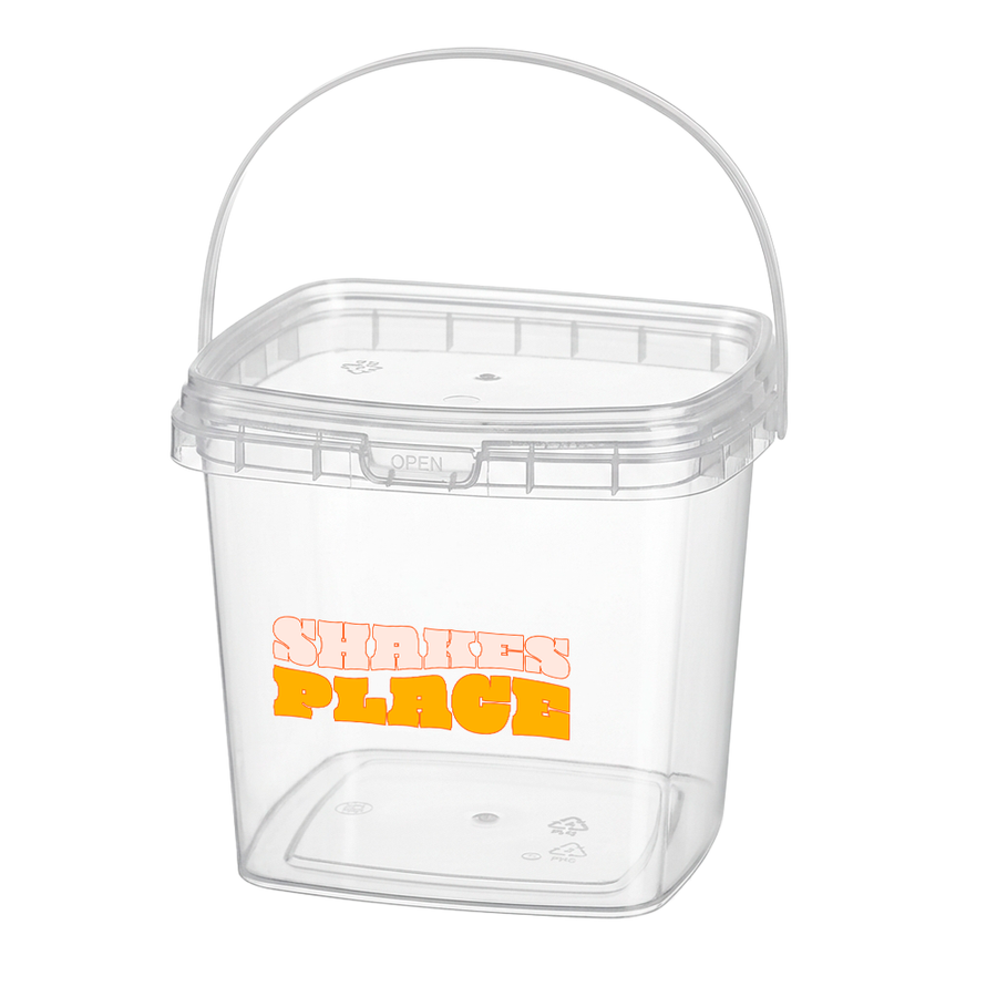 Square Transparent Drink Buckets - Webcam Covers Now