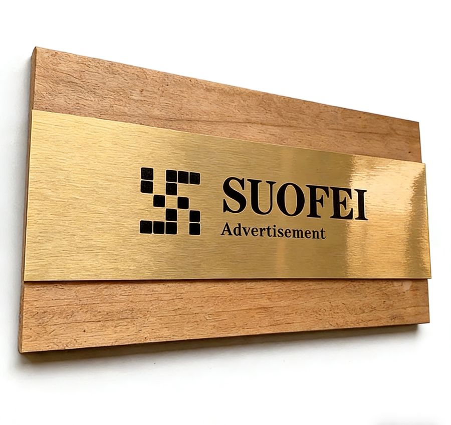 Walnut Metal Door Signs - Webcam Covers Now