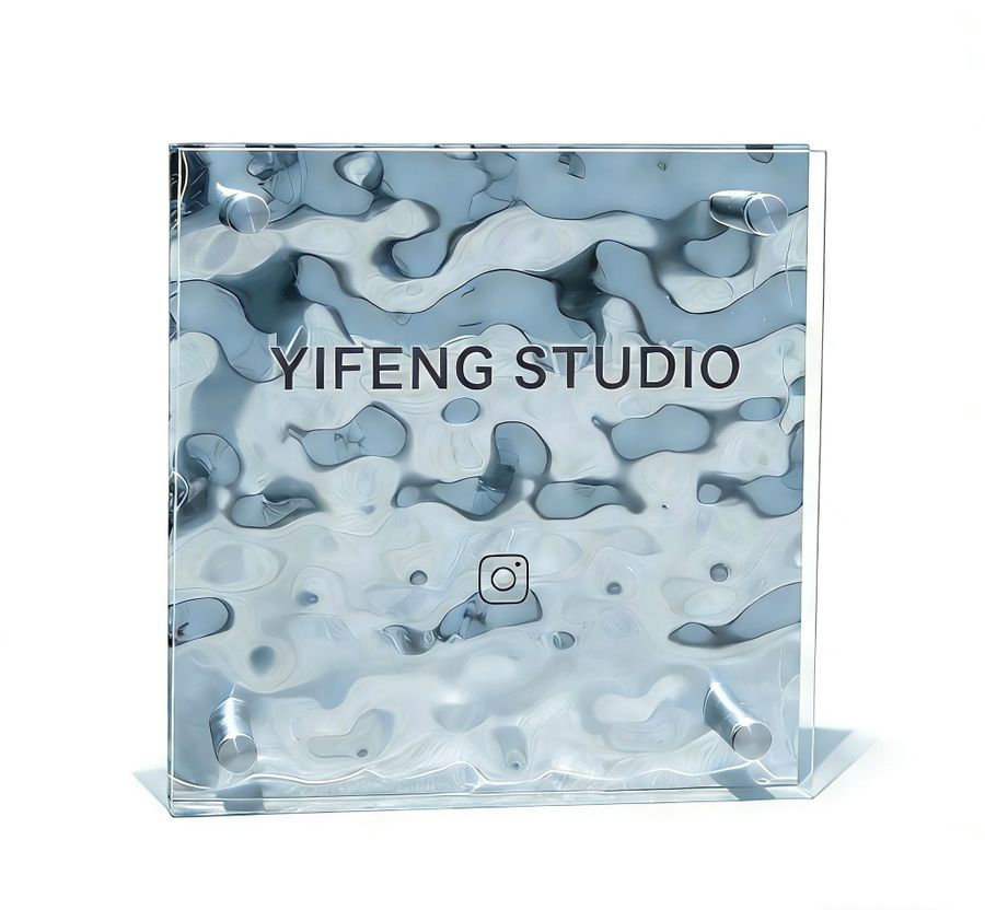 Ripple Texture Acrylic Door Signs - Webcam Covers Now