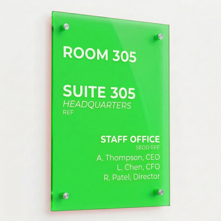 Colorful Acrylic Door Signs - Webcam Covers Now