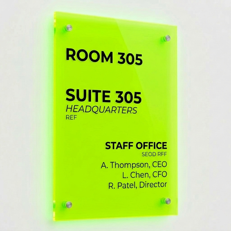 Colorful Acrylic Door Signs - Webcam Covers Now