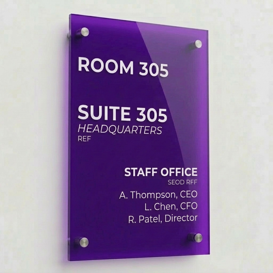 Colorful Acrylic Door Signs - Webcam Covers Now
