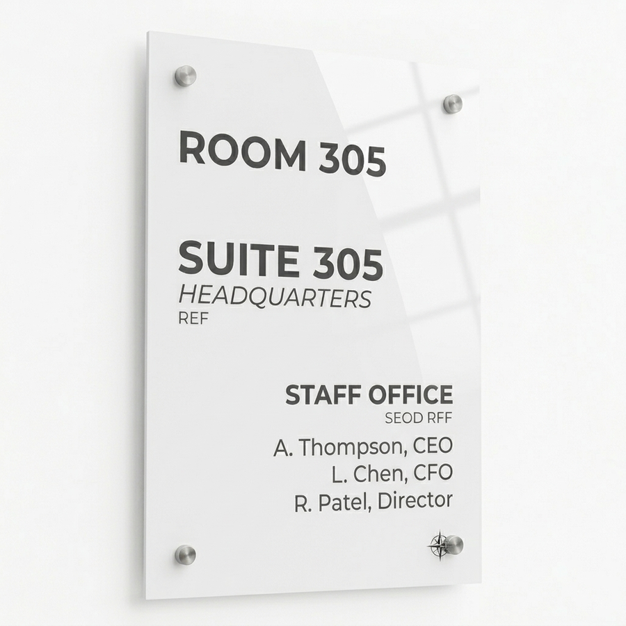 Colorful Acrylic Door Signs - Webcam Covers Now