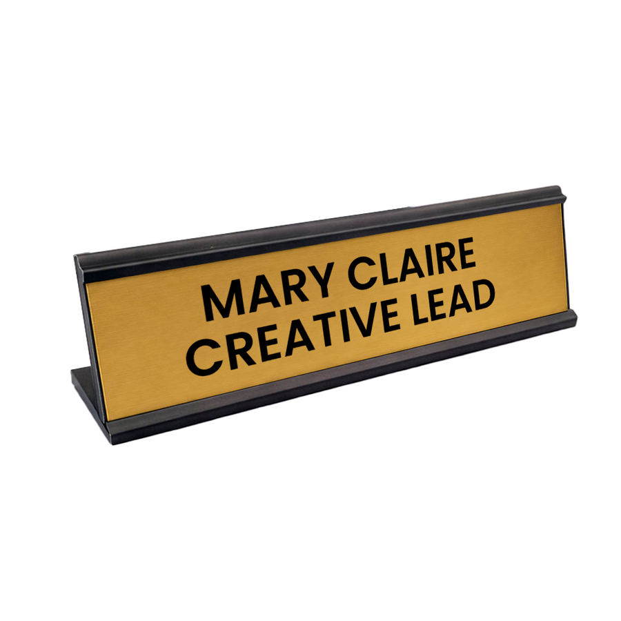 Metal Desktop Name Badges - Webcam Covers Now