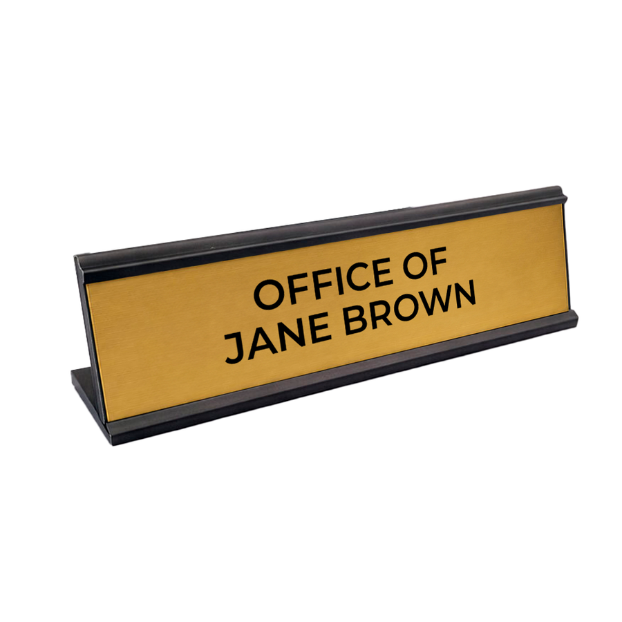 Metal Desktop Name Badges - Webcam Covers Now