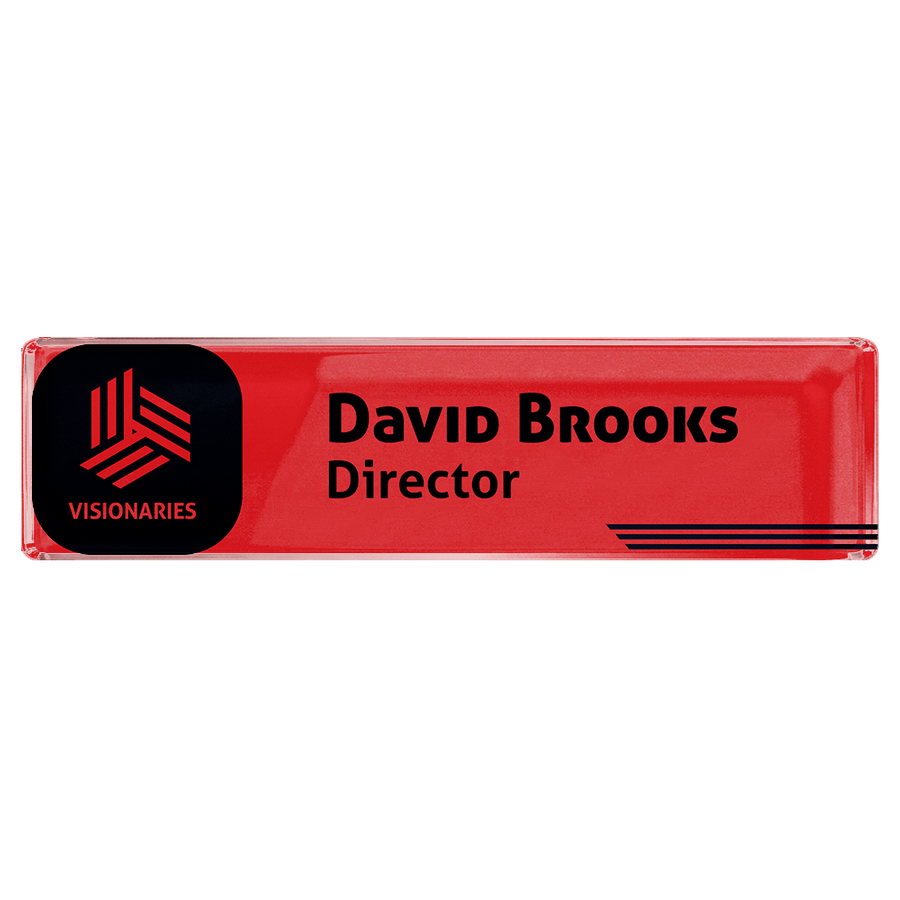 Acrylic Desktop Name Badges - Webcam Covers Now