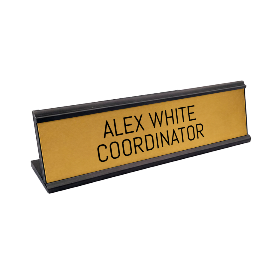Metal Desktop Name Badges - Webcam Covers Now